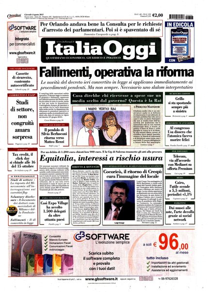 Italia oggi : quotidiano di economia finanza e politica